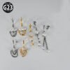 1 Piece Belly Rings Casual Cute Hawaiian Round G23 Titanium Zircon Polishing Plating Zircon PVD Coated 18K Gold Plated Belly Rings